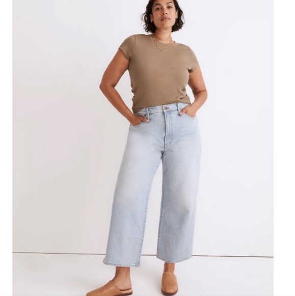 NWT - THE PERFECT VINTAGE WIDE-LEG JEAN by MADEWELL - 14W LIGHT-WASH - Picture 4 of 7